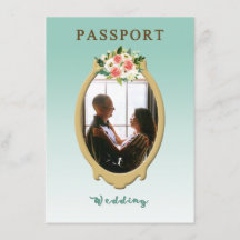 Modern Passport Wedding Invitation
