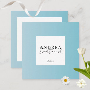 Modern pastel Abstract blue Pattern Square Business Card