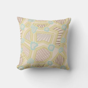 Modern Pastel Abstract Geometric Pattern Cushion
