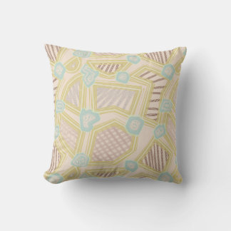Modern Pastel Abstract Geometric Pattern Cushion