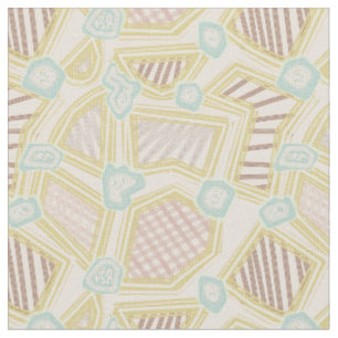 Modern Pastel Abstract Geometric Pattern Fabric