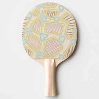 Modern Pastel Abstract Geometric Pattern Ping Pong Paddle