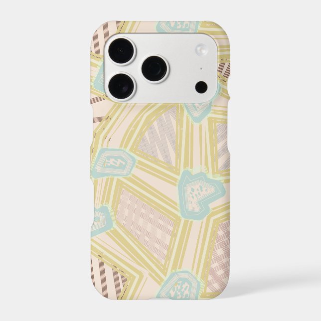 Modern Pastel Abstract Geometric  Phone Case (Back)