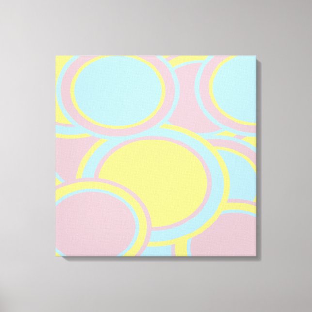 Modern Pastel Abstract Painting Canvas Print (Front)