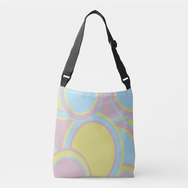 Modern Pastel Abstract Painting Crossbody Bag (Front)