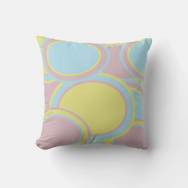 Modern Pastel Abstract Painting Cushion (Front)