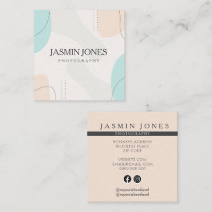 Modern Pastel Abstract Photography Square Business Card
