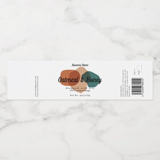 Modern Pastel Abstract Soap Label Design (Single Label)