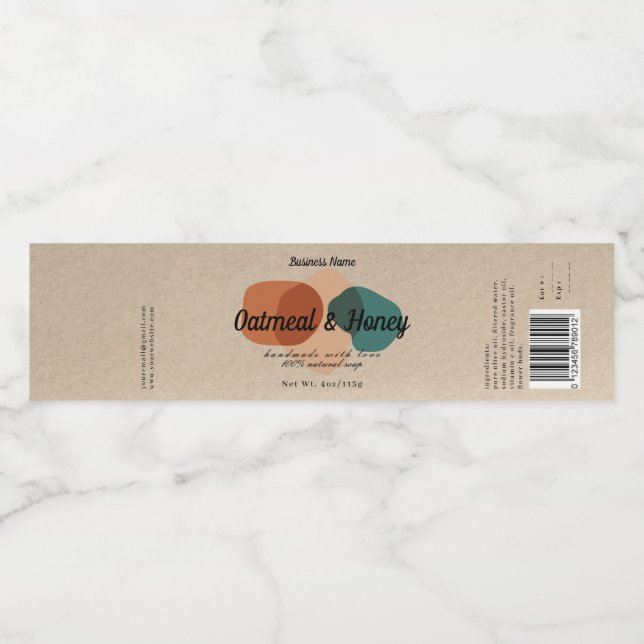 Modern Pastel Abstract Soap Label Design (Single Label)
