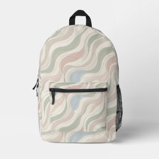 Modern Pastel Abstract Waves Backpack