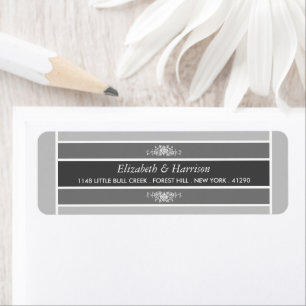 Modern Pastel Block - Siver Grey - Wedding Labels