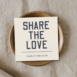 Modern Pastel Blue Bold Salon Referral Card