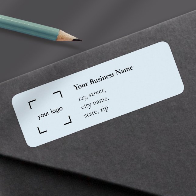 Modern Pastel Blue Business Return Address Label (Creator Uploaded)
