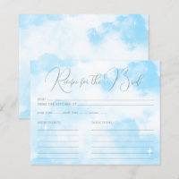 Modern Pastel Blue Cloud Nine Recipe for the Bride