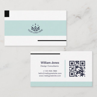 Modern Pastel Blue Corporate Consultant Business Card