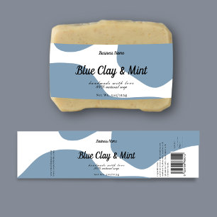Modern Pastel Blue Soap Label Design