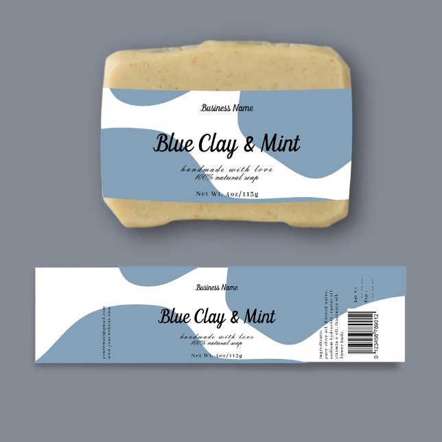 Modern Pastel Blue Soap Label Design (Creator Uploaded)