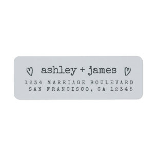Modern Pastel Blue Wedding Return Address