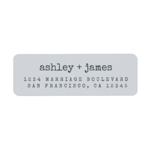 Modern Pastel Blue Wedding Return Address Label