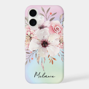 Modern Pastel Blush Pink Watercolor Floral
