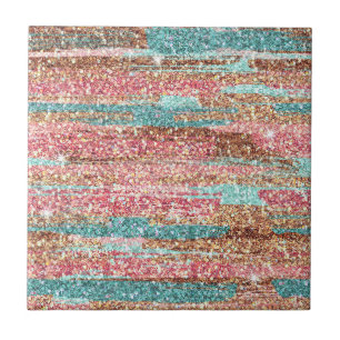 Modern Pastel Brushstrokes Decorative Pattern  Tile