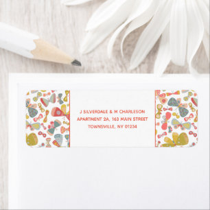 Modern Pastel Butterfly Pattern Return Address