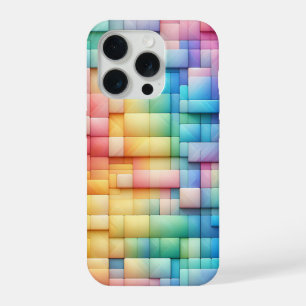 Modern Pastel Candy Block Phone Case Soft Rainbo