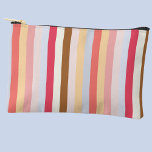 Modern Pastel Candy Stripe Accessory Pouch<br><div class="desc">Eyecatching fun and cheerful modern pastel striped design.</div>