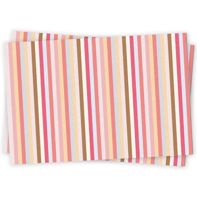 Modern Pastel Candy Stripe Tissue Paper (Pastel candy striped tissue paper)