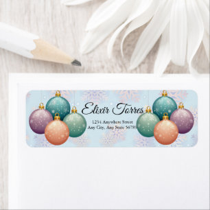 Modern Pastel Christmas Ornament Baby Shower
