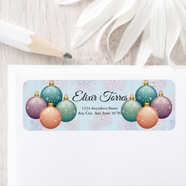 Modern Pastel Christmas Ornament Baby Shower (Insitu)