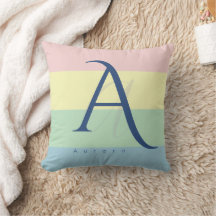 Modern Pastel Colour Block Initial & Custom Name 