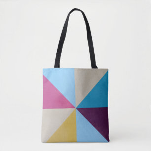Modern Pastel Colour Block Tote Bag