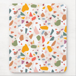 Modern Pastel Colourful Terrazzo Pattern Case- Mouse Mat