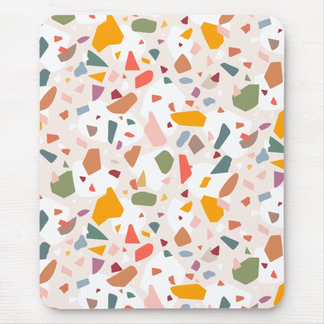 Modern Pastel  Colourful Terrazzo Pattern    Case- Mouse Mat (Front)