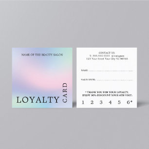 Modern Pastel Colours Beauty Salon Loyalty Card
