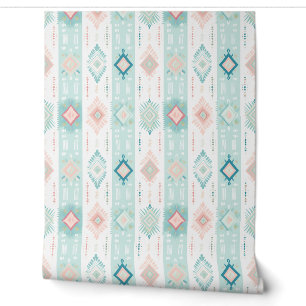 Modern Pastel Colours Boho Print pattern Wallpaper