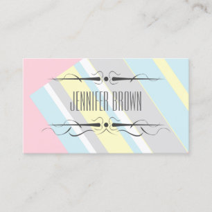 Modern Pastel Colours Personalised Business Card