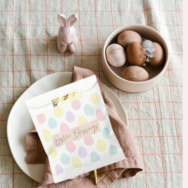 Modern Pastel Egg Pattern | Happy Easter Favour Bags (Creator Uploaded)