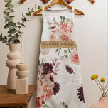 Modern Pastel Flowers & Kraft Personalised Gift Apron<br><div class="desc">This personalised gift is a beautiful and unique option for anyone who loves flowers and a touch of rustic charm. The gift features a set of modern pastel flowers set against a kraft paper background, creating a lovely contrast that is sure to catch the eye.The flowers are arranged in a...</div>