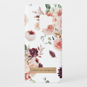 Modern Pastel Flowers & Kraft Personalised Gift Case-Mate Samsung Galaxy S9 Case