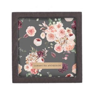 Modern Pastel Flowers & Kraft Personalised Gift Gift Box