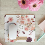 Modern Pastel Flowers & Kraft Personalised Gift Mouse Mat<br><div class="desc">This personalised gift is a beautiful and unique option for anyone who loves flowers and a touch of rustic charm. The gift features a set of modern pastel flowers set against a kraft paper background, creating a lovely contrast that is sure to catch the eye.The flowers are arranged in a...</div>