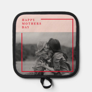 Modern Pastel Flowers & Kraft Personalised Gift Pot Holder