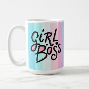 Modern Pastel GIRL BOSS   Retro Typography Coffee Mug