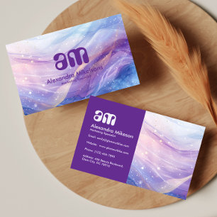 Modern Pastel Iridescent Gradient Elegant Business Card