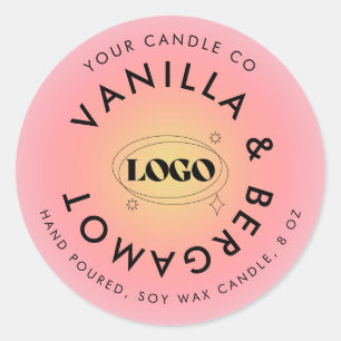 Modern Pastel Logo Candle Label