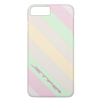 Modern Pastel Minimalist Stripe Personalised Name