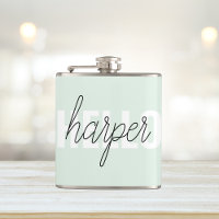 Modern Pastel Mint Hello And You Name