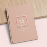 Modern Pastel Monogram Peach Personalised Planner<br><div class="desc">Personalised planner featuring a beautiful pastel colour palette with a personalised monogram and design in a geometrical manner. This design comes on different background colour options which you can find in our store.</div>